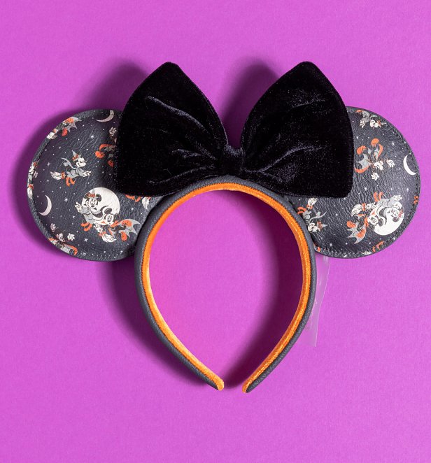 Loungefly Disney Mickey & Minnie Halloween Vamp Witch Headband Loungefly Disney Mickey & Minnie Halloween Vamp Witch Headband
