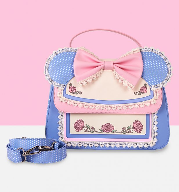 Loungefly Disney Minnie Floral And Lace Ears Crossbody Bag Loungefly Disney Minnie Floral And Lace Ears Crossbody Bag
