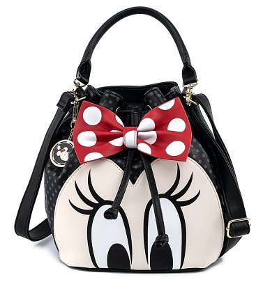 Loungefly Disney Minnie Mouse Bow Bucket Bag Loungefly Disney Minnie Mouse Bow Bucket Bag