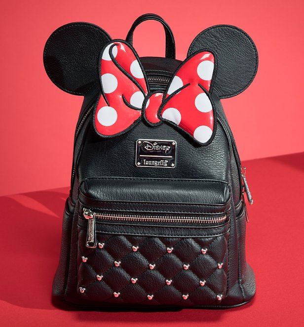 Loungefly Disney Minnie Mouse Bow Mini Faux Leather Backpack