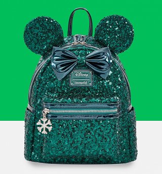 Loungefly Disney Minnie Mouse Emerald Sequin Mini Backpack
