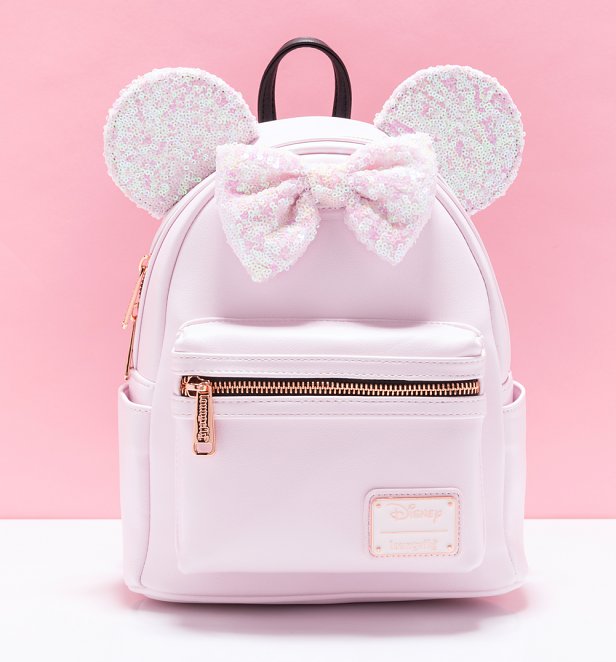 Loungefly Disney Minnie Mouse Holographic Sequin Mini Backpack Loungefly Disney Minnie Mouse Holographic Sequin Mini Backpack