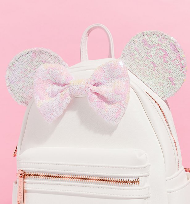 Loungefly Disney Minnie Mouse Iridescent Sequin Mini Backpack