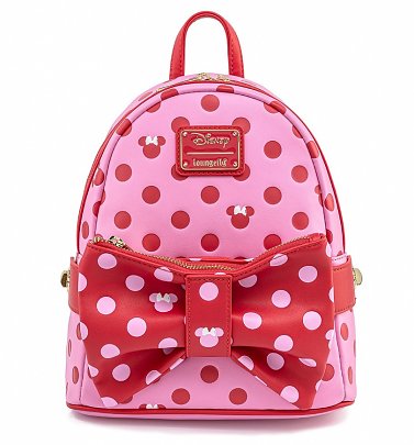 Loungefly Disney Minnie Mouse Pink Bow 2 In 1 Bum Bag / Mini Backpack Loungefly Disney Minnie Mouse Pink Bow 2 In 1 Bum Bag / Mini Backpack
