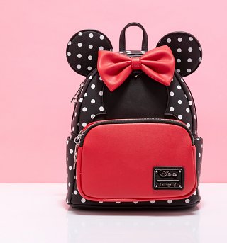 Loungefly Disney Minnie Mouse Polka Dot Bow Mini Backpack