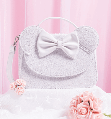 Loungefly Disney Minnie Mouse Sequin Wedding Crossbody Bag