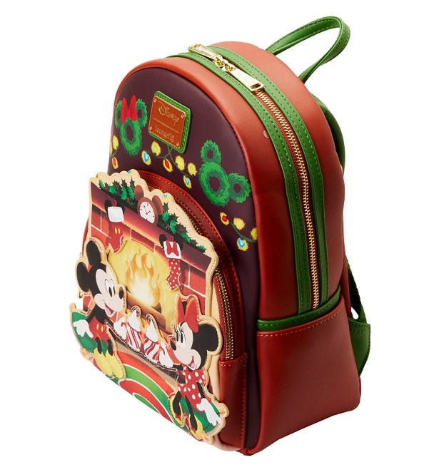 Loungefly Disney Minnie and Mickey Hot Cocoa Fireplace Light Up Mini