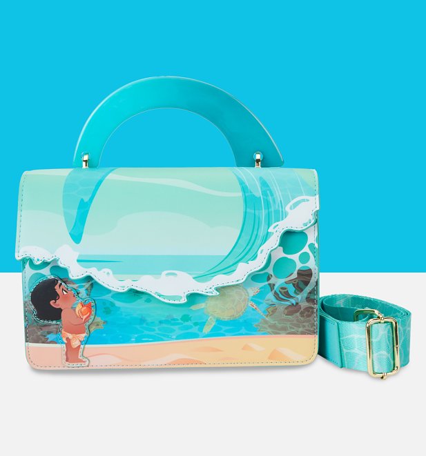 Loungefly Disney Moana Ocean Wave Handle Crossbody Bag