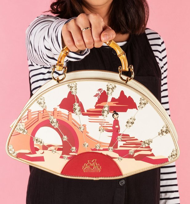 Loungefly Disney Mulan Bamboo Fan Handbag Loungefly Disney Mulan Bamboo Fan Handbag