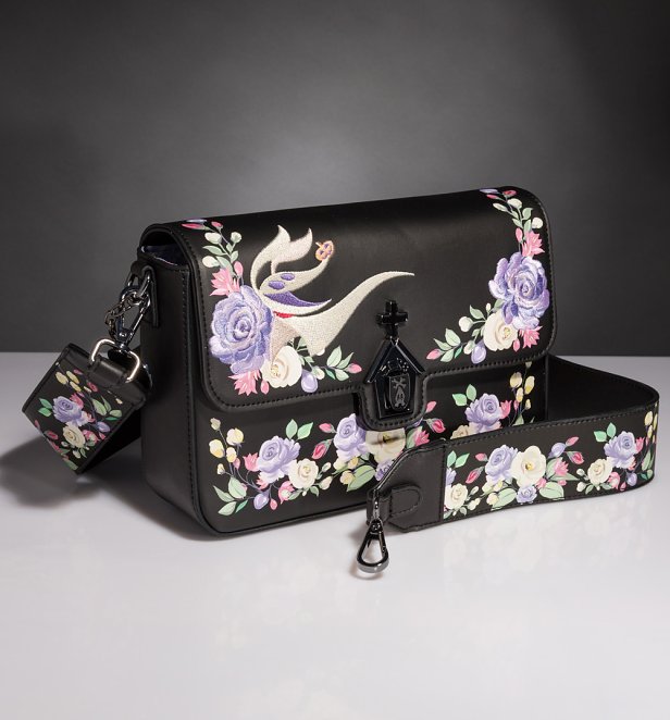 Loungefly Disney Nightmare Before Christmas Floral Crossbody Bag Loungefly Disney Nightmare Before Christmas Floral Crossbody Bag