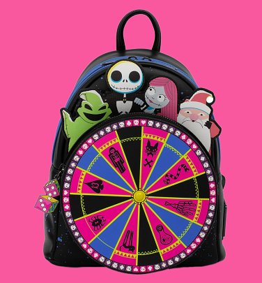 Loungefly Disney Nightmare Before Christmas Oogie Boogie Wheel Mini Backpack Loungefly Disney Nightmare Before Christmas Oogie Boogie Wheel Mini Backpack