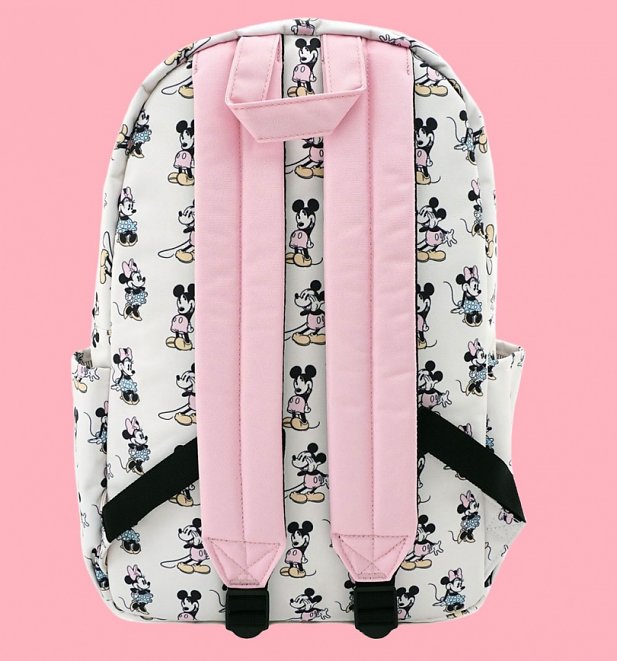 Loungefly Disney Pastel Minnie & Mickey All Over Print Nylon Backpack