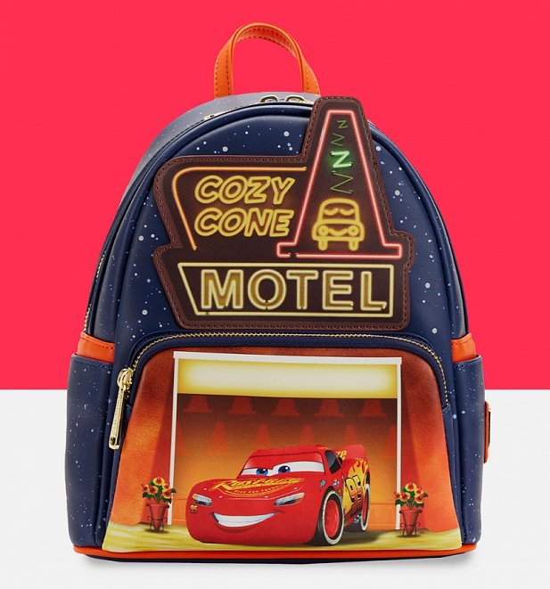 Loungefly Disney Pixar Moments Cars Cozy Cone Glow Stars Mini Backpack