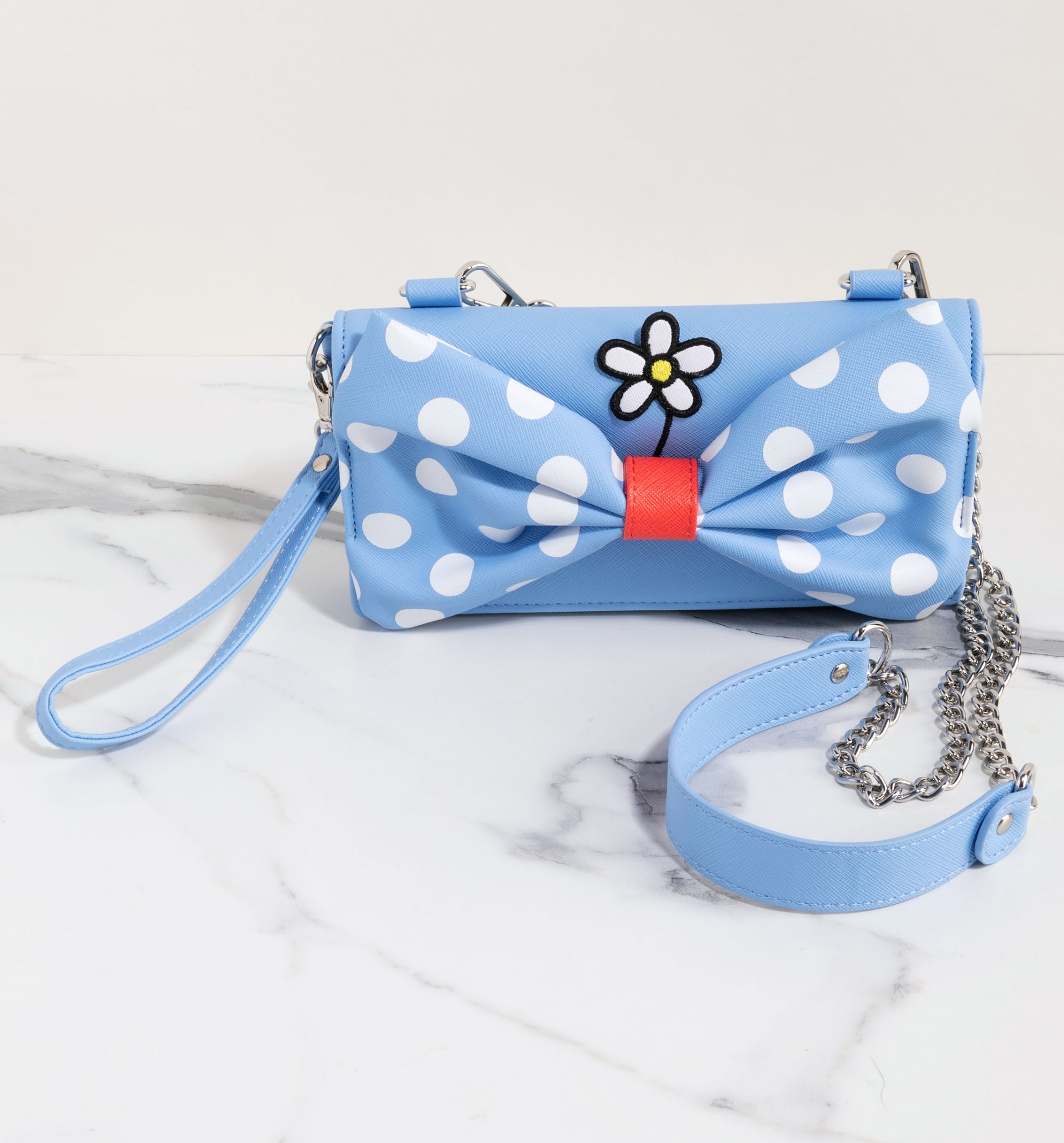 Loungefly Disney Positively Minnie Polka Dot Crossbody Wristlet
