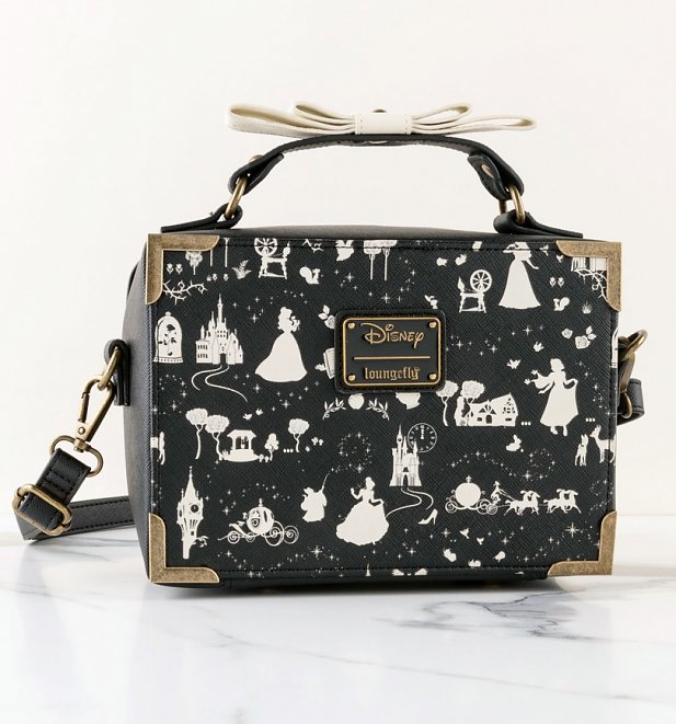 Loungefly Disney Princess All Over Print Box Crossbody Bag