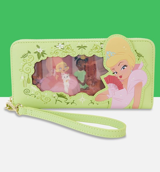 Loungefly Disney Princess And The Frog Tiana Lenticular Zip Around Wristlet Wallet