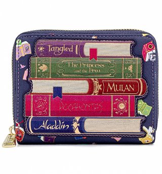 Loungefly Disney Princess Books All Over Print Zip Around Wallet Loungefly Disney Princess Books All Over Print Zip Around Wallet