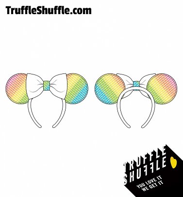 Loungefly Disney Sequin Rainbow Minnie Mouse Ears Headband Loungefly Disney Sequin Rainbow Minnie Mouse Ears Headband