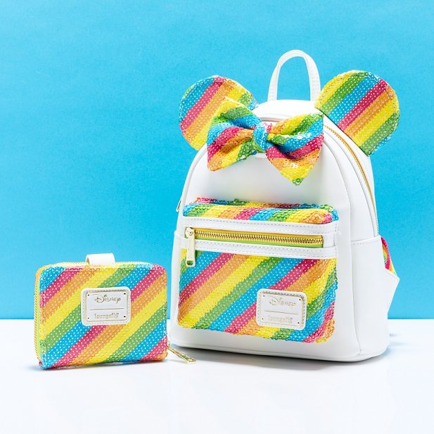 Loungefly Disney Sequin Rainbow Minnie Mouse Mini Backpack