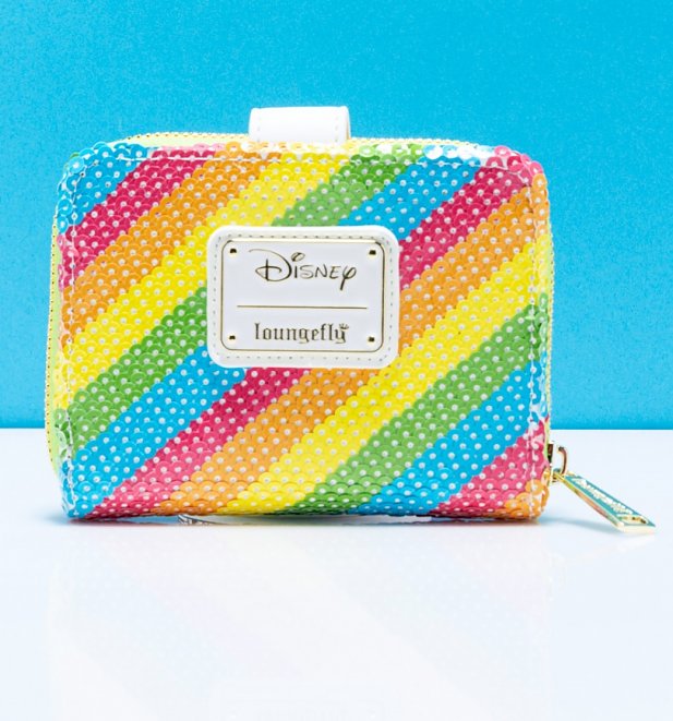 Loungefly Disney Sequin Rainbow Zip Around Wallet Loungefly Disney Sequin Rainbow Zip Around Wallet