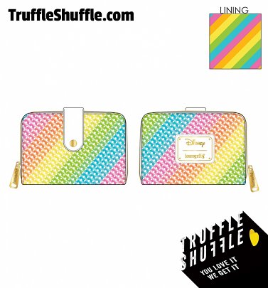 Loungefly Disney Sequin Rainbow Zip Around Wallet Loungefly Disney Sequin Rainbow Zip Around Wallet