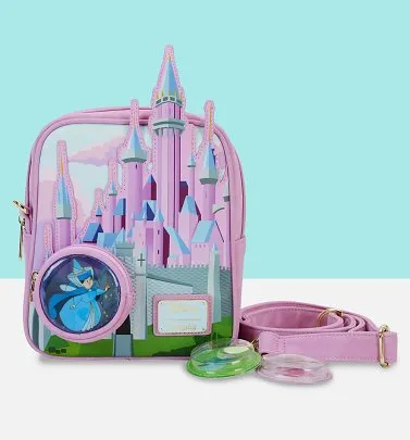 Disney Princess  Sleeping Beauty Castle 4” Faux Leather Zip