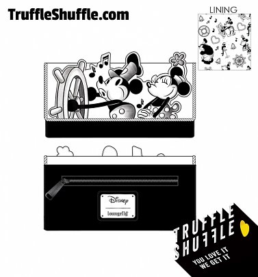 Loungefly Disney Steamboat Willie Music Cruise Flap Wallet Loungefly Disney Steamboat Willie Music Cruise Flap Wallet