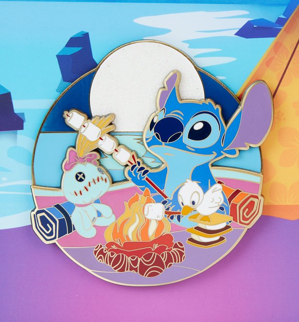 Loungefly Disney Stitch Camping Cuties 3 Inch Collector Box Pin