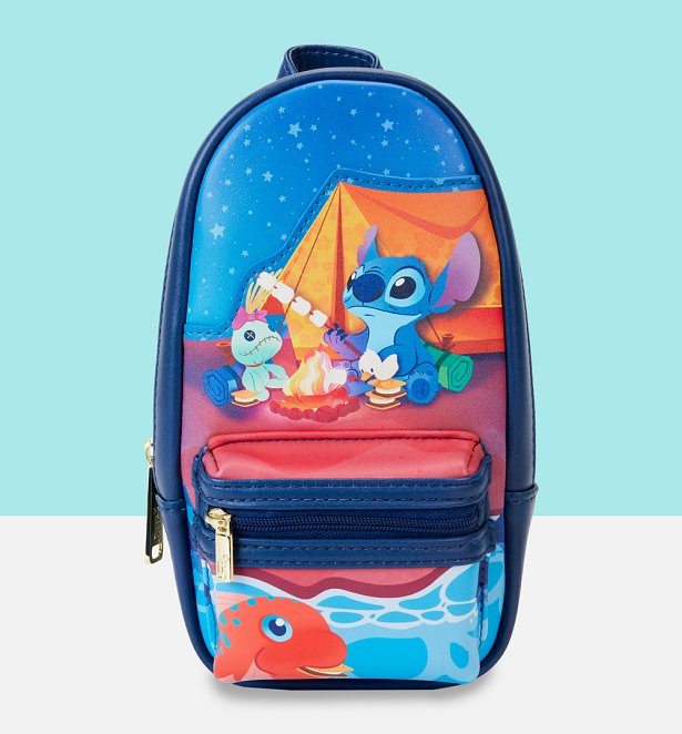 Loungefly Disney Stitch Camping Cuties Mini Backpack Pencil Case