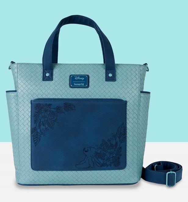 Loungefly Disney Stitch Embroidered Convertible Tote Bag Loungefly Disney Stitch Embroidered Convertible Tote Bag