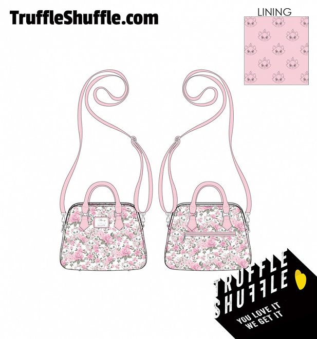 Loungefly Disney The Aristocats Marie Floral All Over Print Crossbody Bag Loungefly Disney The Aristocats Marie Floral All Over Print Crossbody Bag