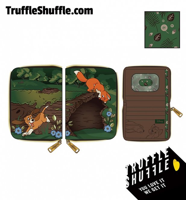 Loungefly Disney The Fox And The Hound Copper And Todd Zip Around Wallet Loungefly Disney The Fox And The Hound Copper And Todd Zip Around Wallet