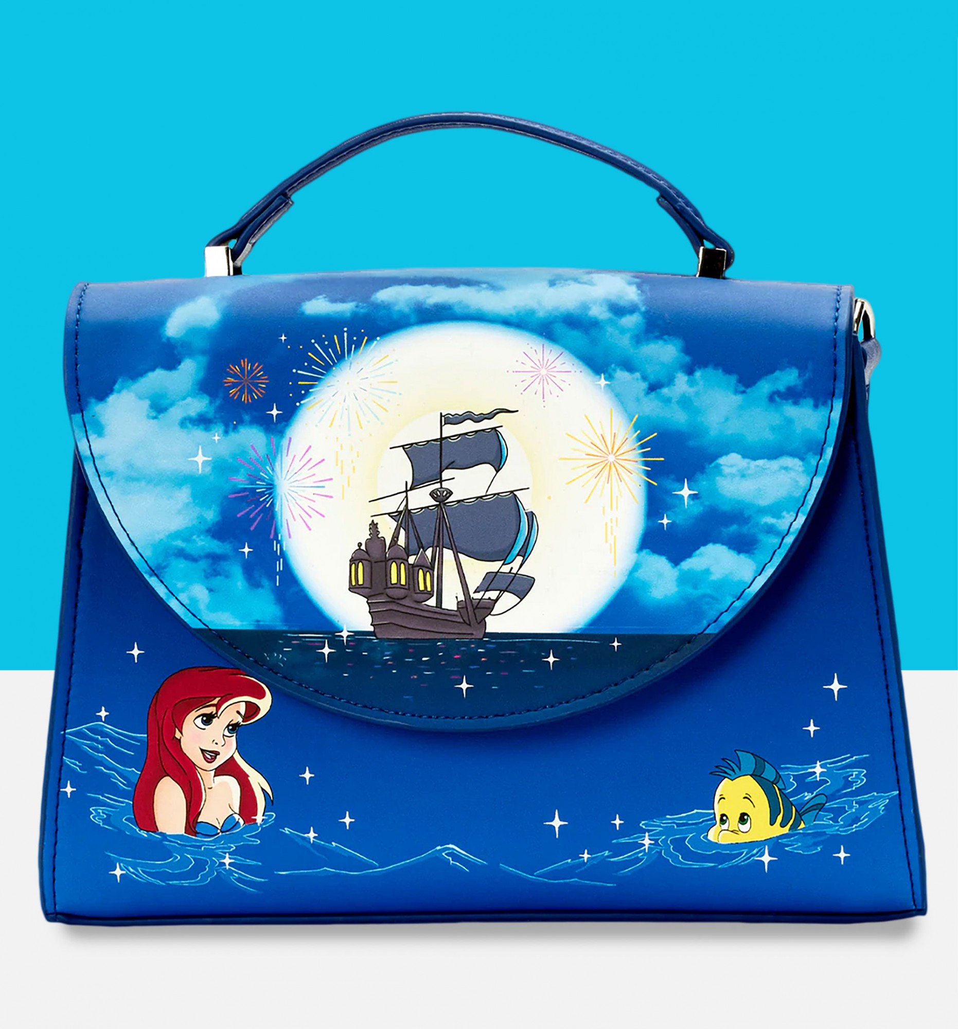 Loungefly Disney The Little Mermaid Ariel Fireworks Crossbody Bag