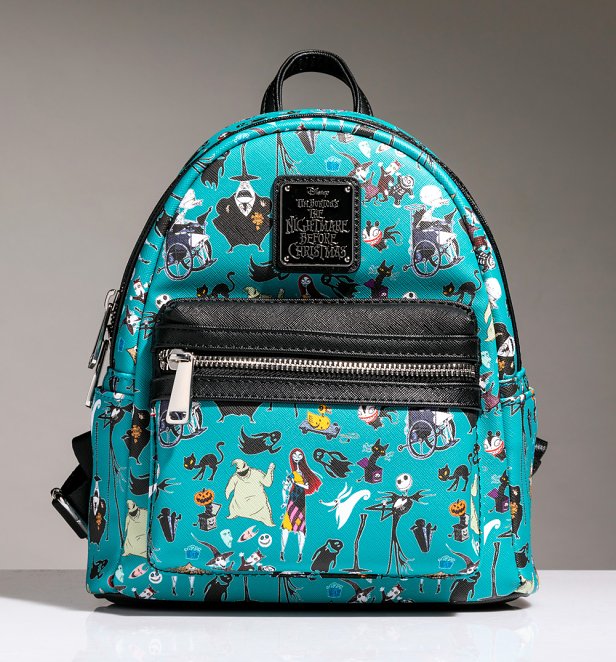 Loungefly Disney The Nightmare Before Christmas All Over Print Mini Backpack