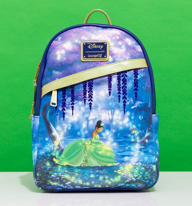 Loungefly Disney The Princess and the Frog Bayou Light Up Glow In The Dark Mini Backpack