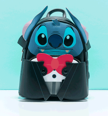 Loungefly Disney Vampire Stitch Bow Tie Mini Backpack Loungefly Disney Vampire Stitch Bow Tie Mini Backpack