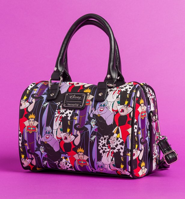 Loungefly Disney Villains All Over Print Duffle Crossbody Bag