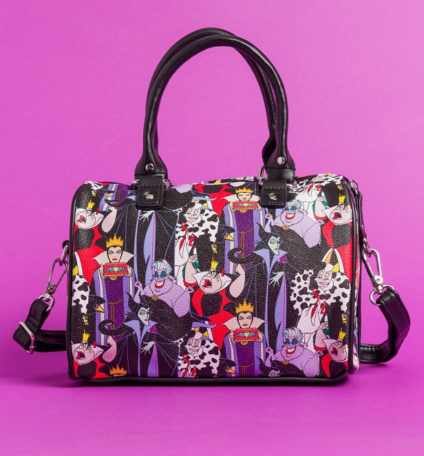 Loungefly Disney Villains All Over Print Duffle Crossbody Bag