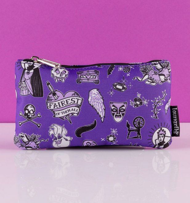Loungefly Disney Villains All Over Print Nylon Pouch
