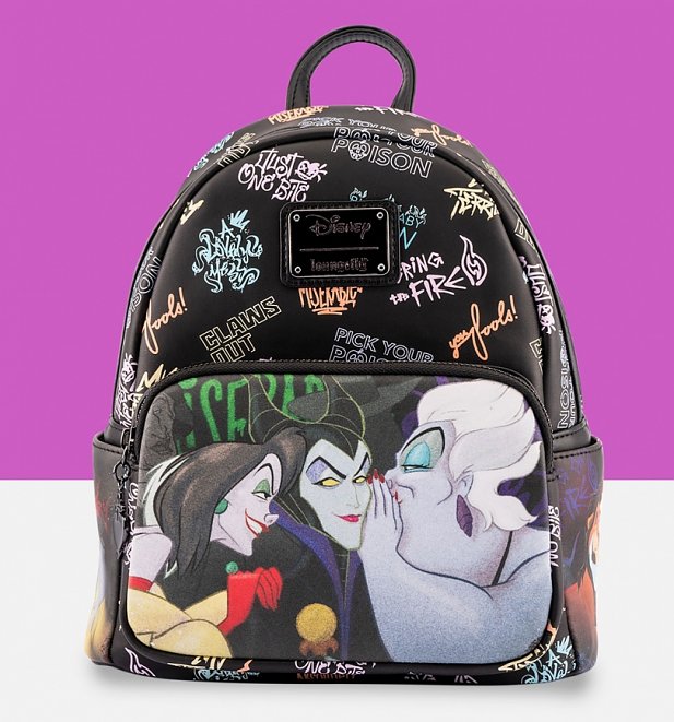 Loungefly Disney Villains Club All Over Print Mini Backpack