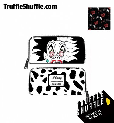Loungefly Disney Villains Cruella De Vil Spots Cosplay Zip Around Wallet Loungefly Disney Villains Cruella De Vil Spots Cosplay Zip Around Wallet