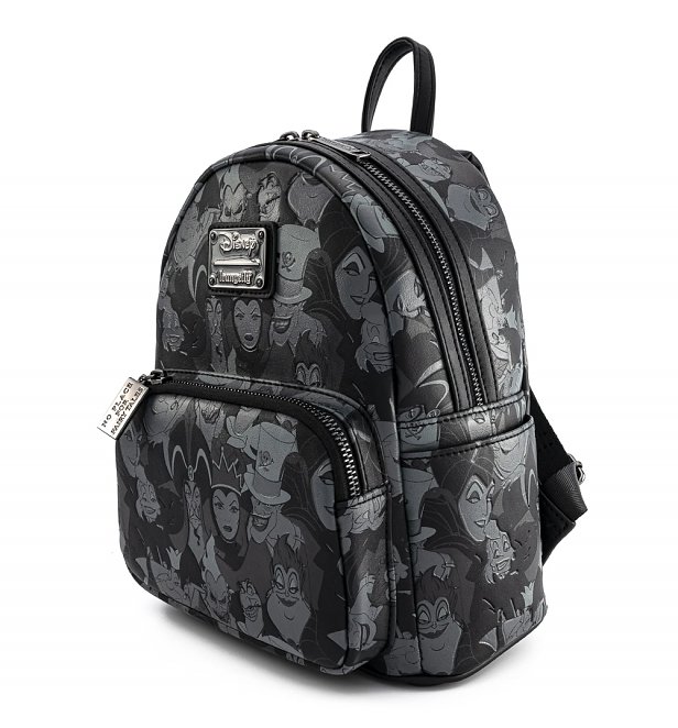 Loungefly Disney Villains Debossed All Over Print Mini Backpack