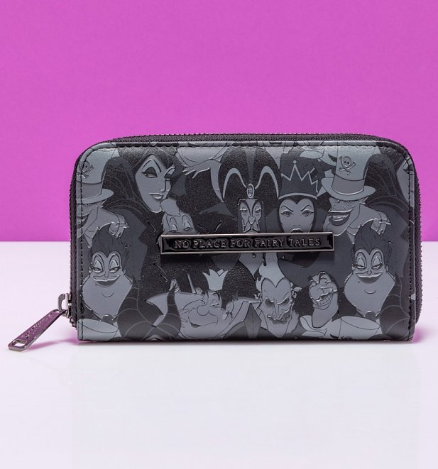 Loungefly Disney Villains Debossed All Over Print Zip Around Wallet Loungefly Disney Villains Debossed All Over Print Zip Around Wallet