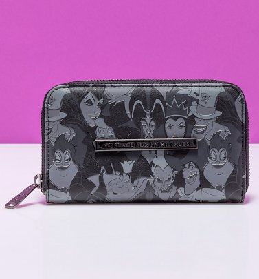 Loungefly Disney Villains Debossed All Over Print Zip Around Wallet Loungefly Disney Villains Debossed All Over Print Zip Around Wallet