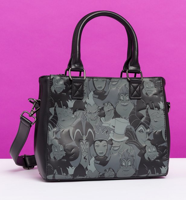 Loungefly Disney Villains Multi Character All Over Print Crossbody Bag