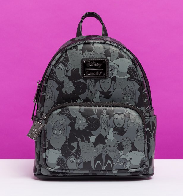 Loungefly Disney Villains Multi Character All Over Print Mini Backpack