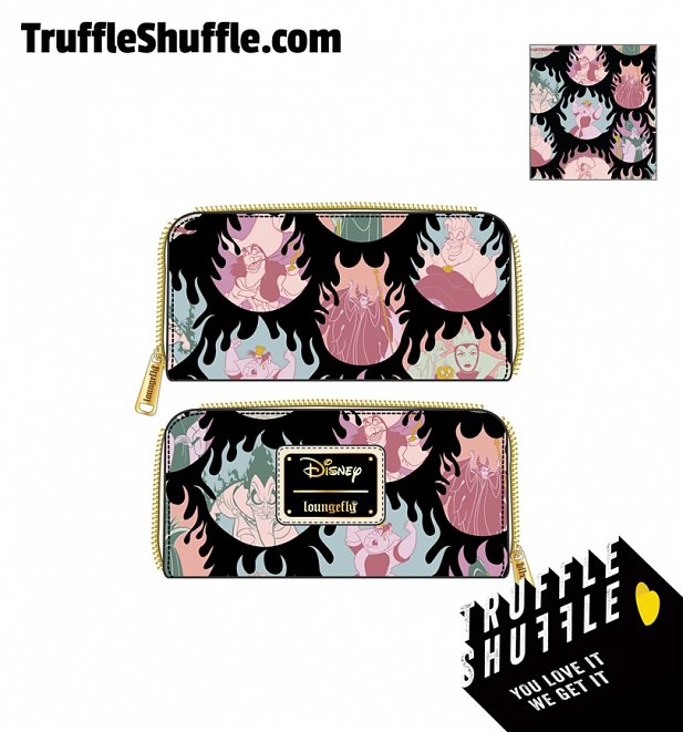 Loungefly Disney Villains Pastel Flames All Over Print Zip Around Wallet Loungefly Disney Villains Pastel Flames All Over Print Zip Around Wallet