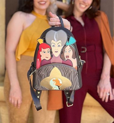 Loungefly Disney Villains Scene Evil Stepmother And Step Sisters Mini Backpack
