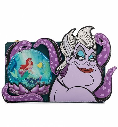 Loungefly Disney Villains Scene Ursula Crystal Ball Flap Wallet Loungefly Disney Villains Scene Ursula Crystal Ball Flap Wallet