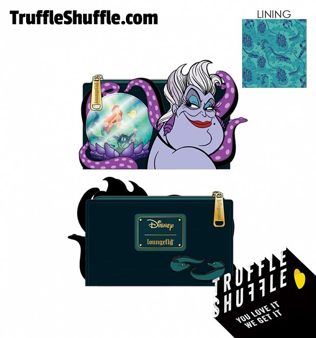 Loungefly Disney Villains Scene Ursula Crystal Ball Flap Wallet Loungefly Disney Villains Scene Ursula Crystal Ball Flap Wallet